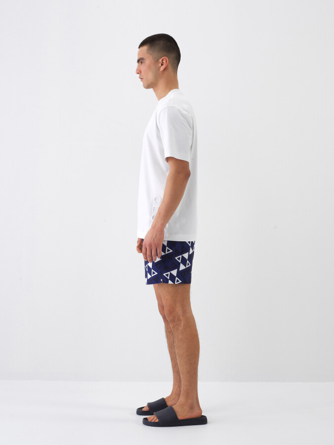 White Regular Fit Cotton T-Shirt - 3