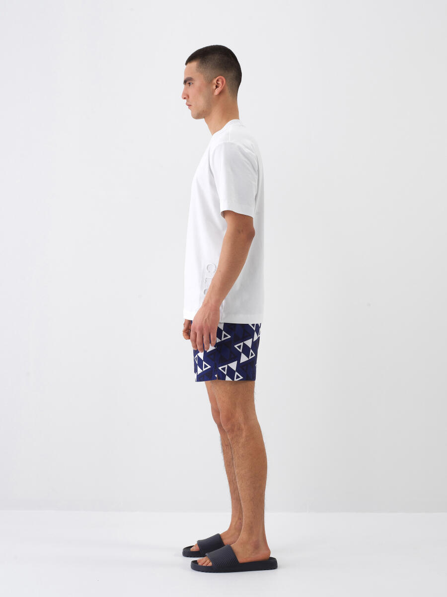 White Regular Fit Cotton T-Shirt - 3