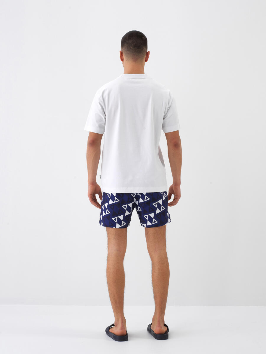 White Regular Fit Cotton T-Shirt - 5