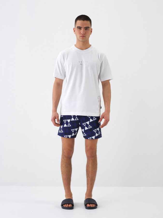 White Regular Fit Cotton T-Shirt - 2