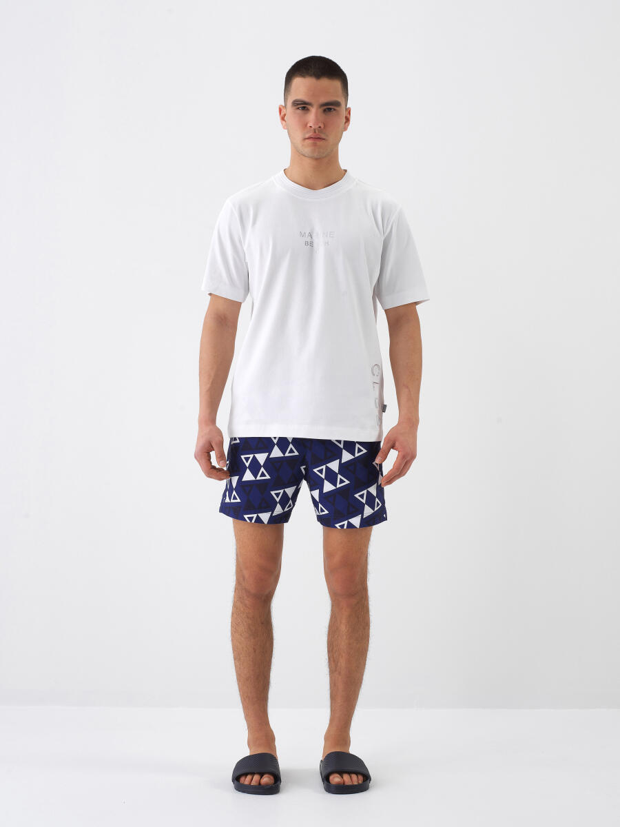 White Regular Fit Cotton T-Shirt - 2