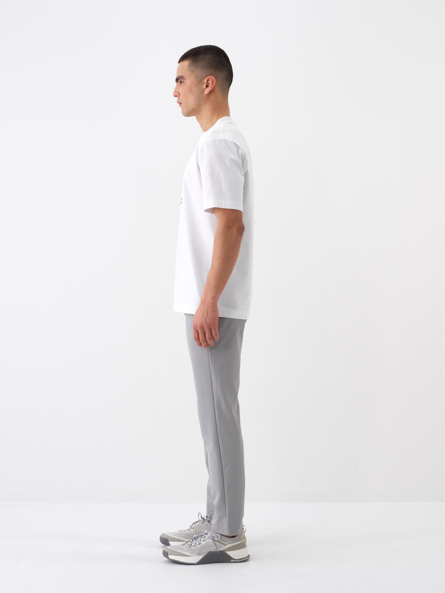 White Regular Fit Cotton T-Shirt - 3