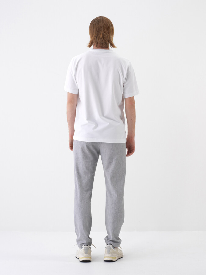 White Regular Fit Cotton T-Shirt - 5