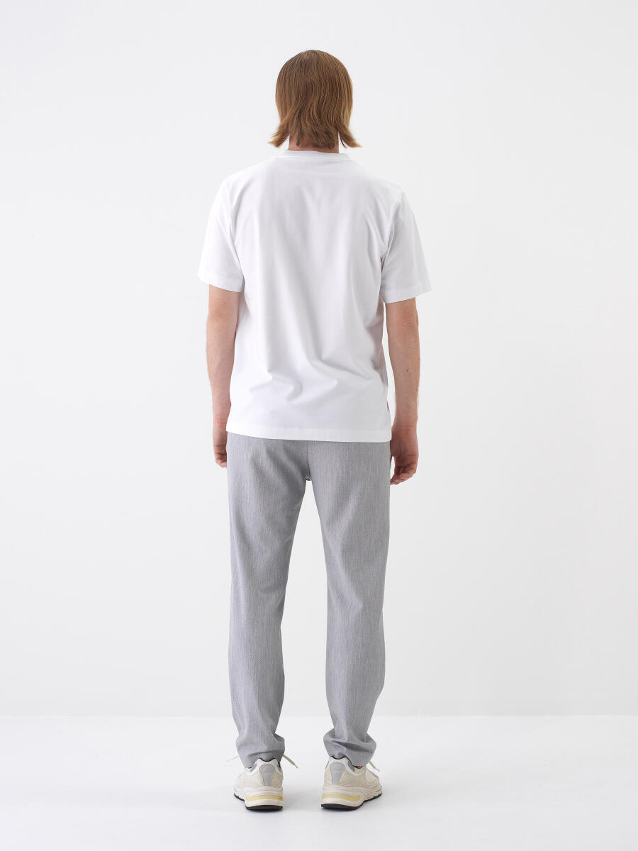 White Regular Fit Cotton T-Shirt - 5