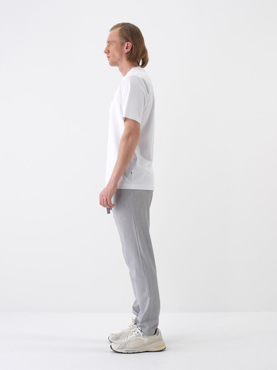 White Regular Fit Cotton T-Shirt - 3