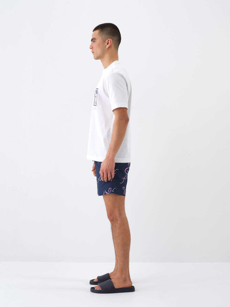 White Regular Fit Cotton T-Shirt - 3