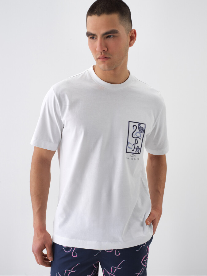 White Regular Fit Cotton T-Shirt