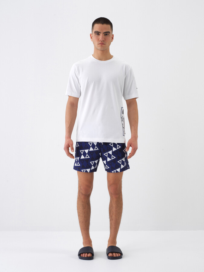 White Regular Fit Cotton T-Shirt - 2