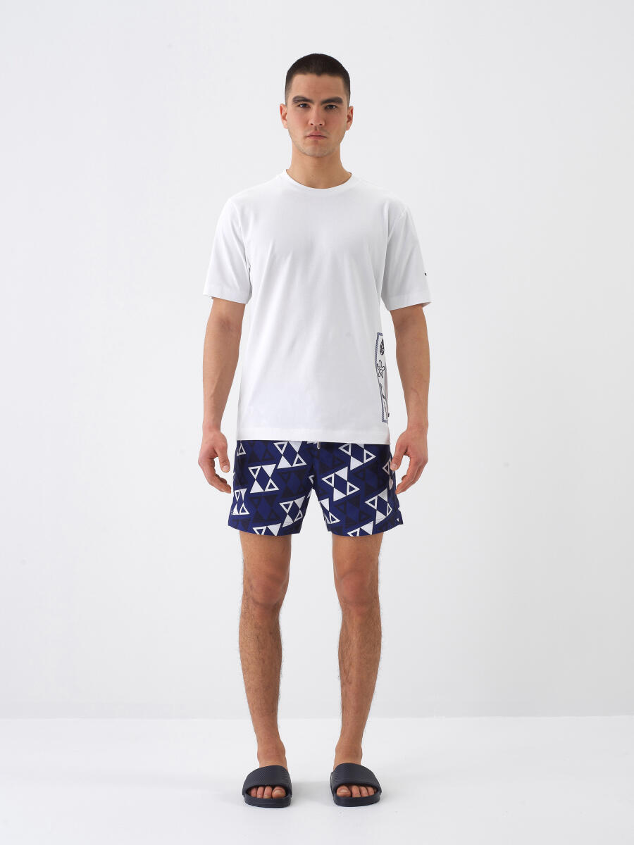 White Regular Fit Cotton T-Shirt - 2