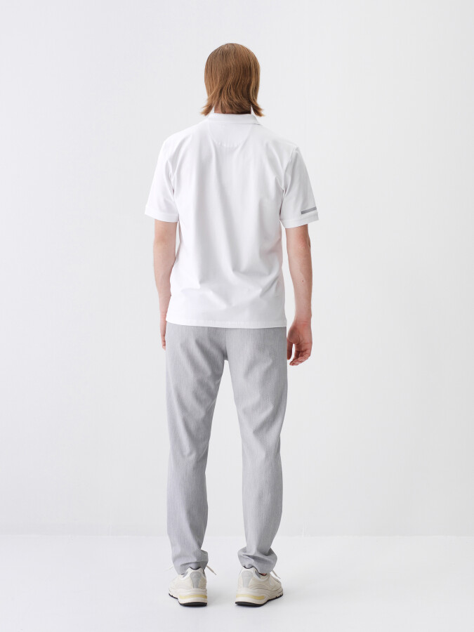 White Regular Fit Cotton T-Shirt - 5