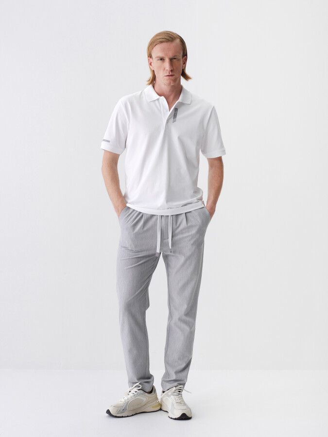 White Regular Fit Cotton T-Shirt - 2