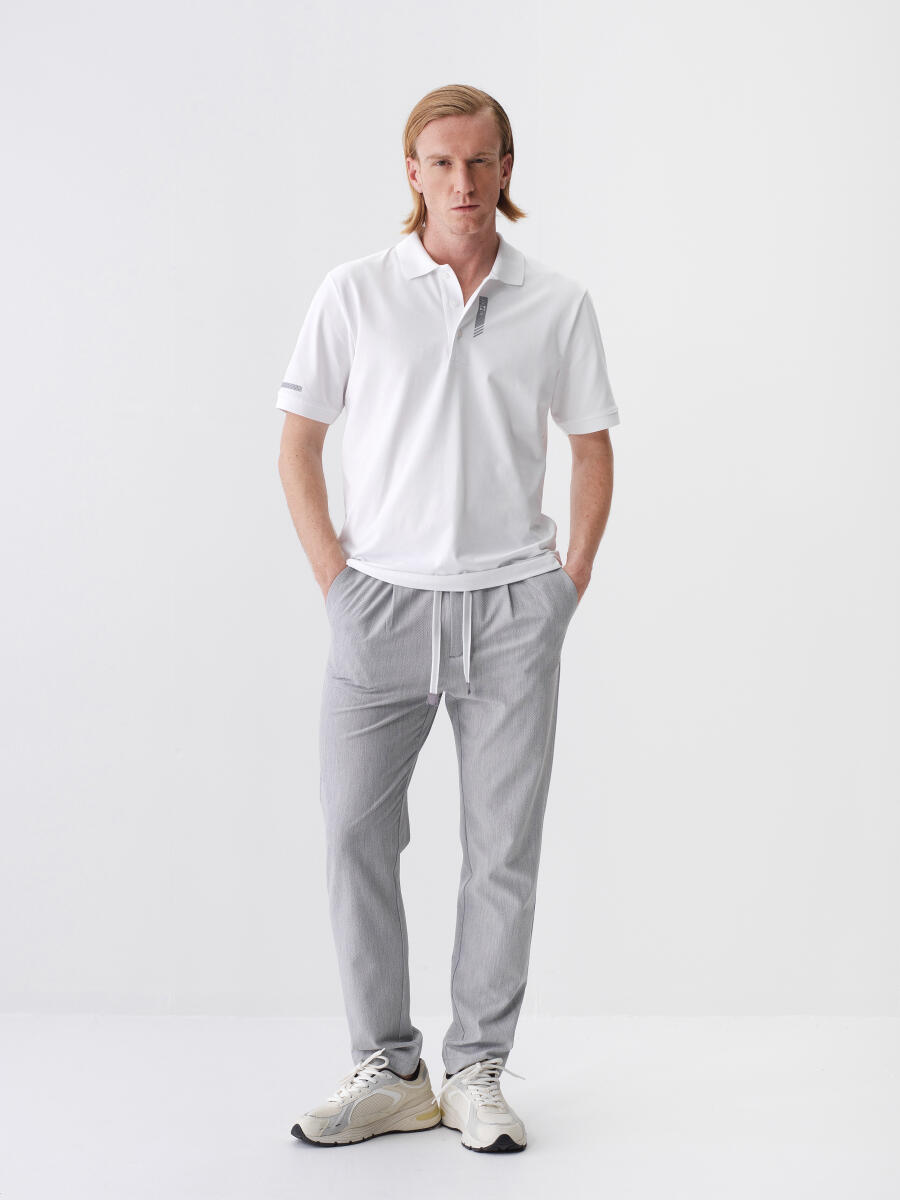 White Regular Fit Cotton T-Shirt - 2