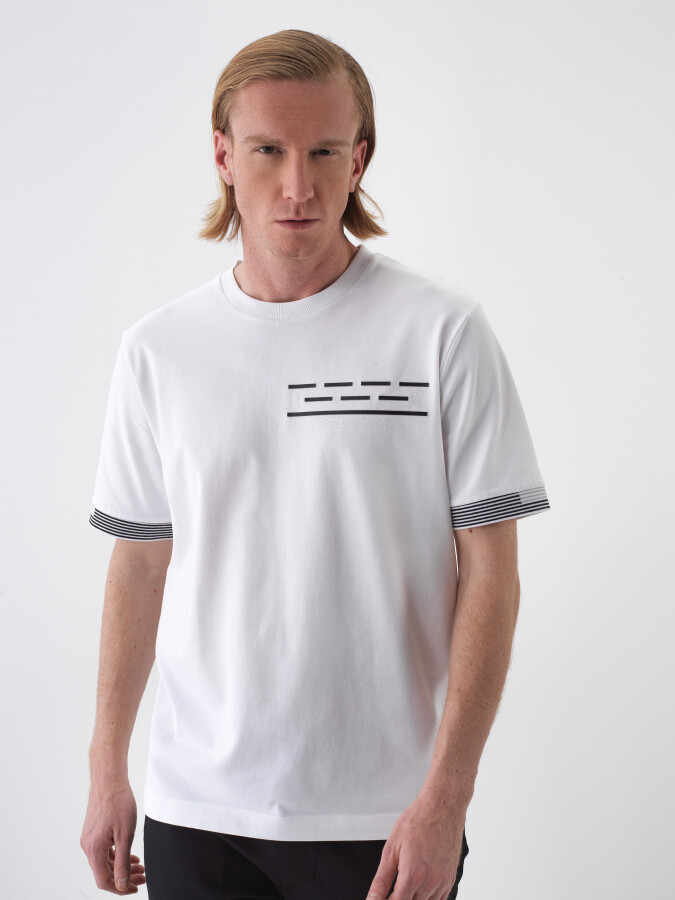 White Regular Fit Cotton T-Shirt