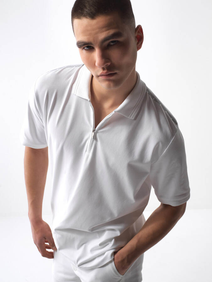 White Regular Fit Cotton T-Shirt - 1