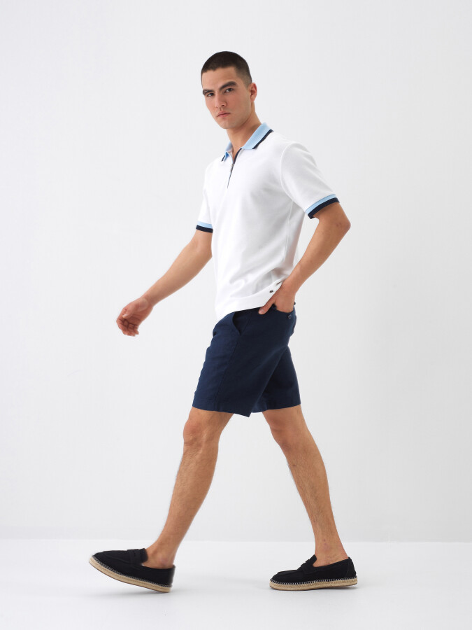 White Regular Fit Cotton T-Shirt - 3