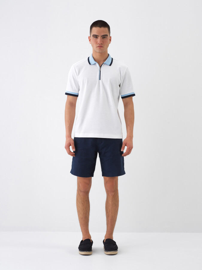 White Regular Fit Cotton T-Shirt - 2