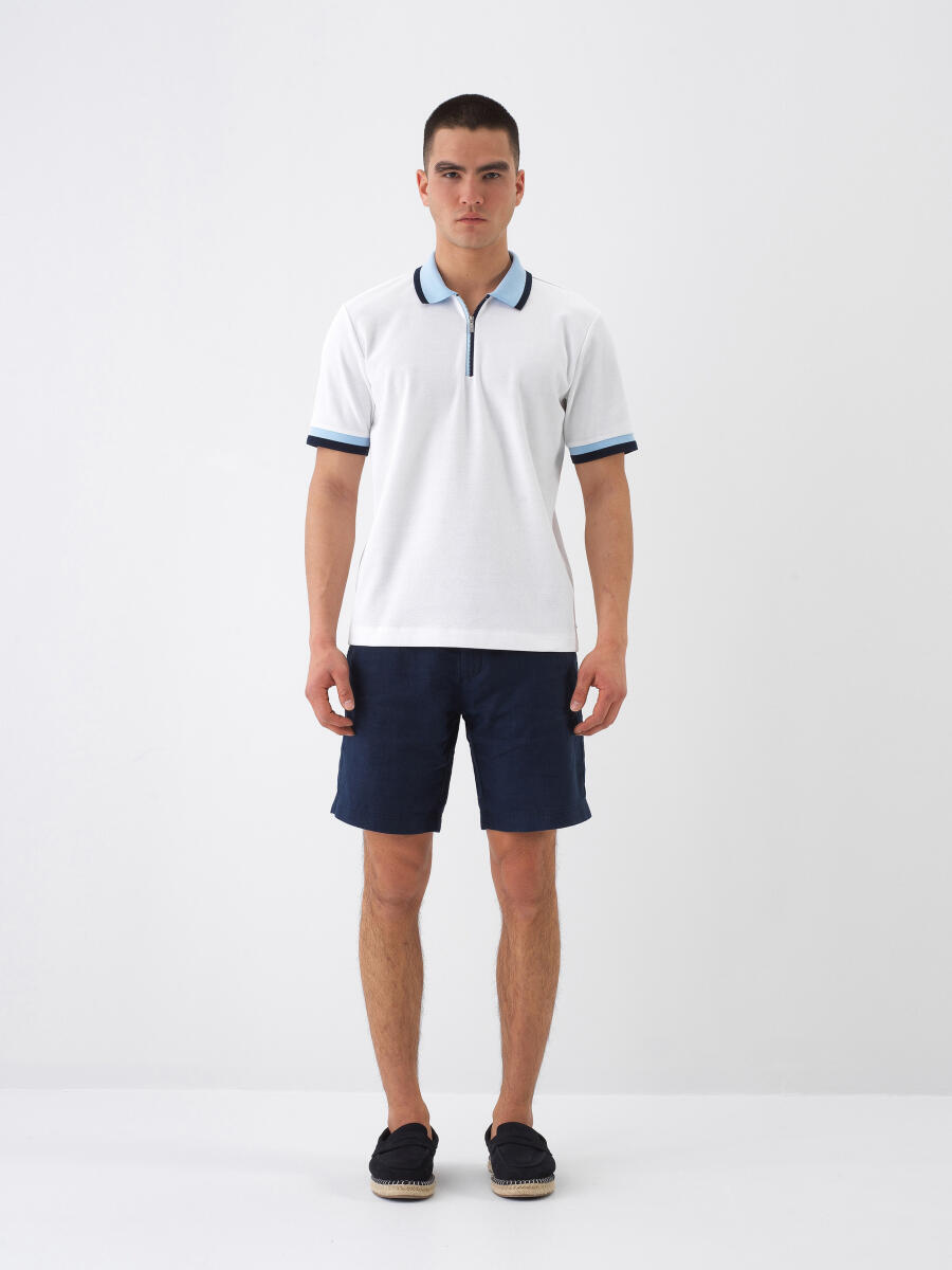 White Regular Fit Cotton T-Shirt - 2