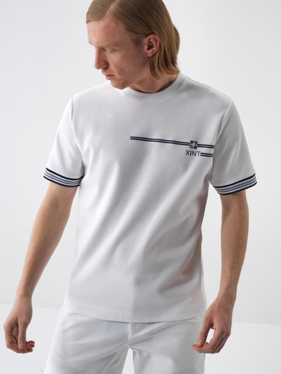 White Regular Fit Cotton T-Shirt - 1