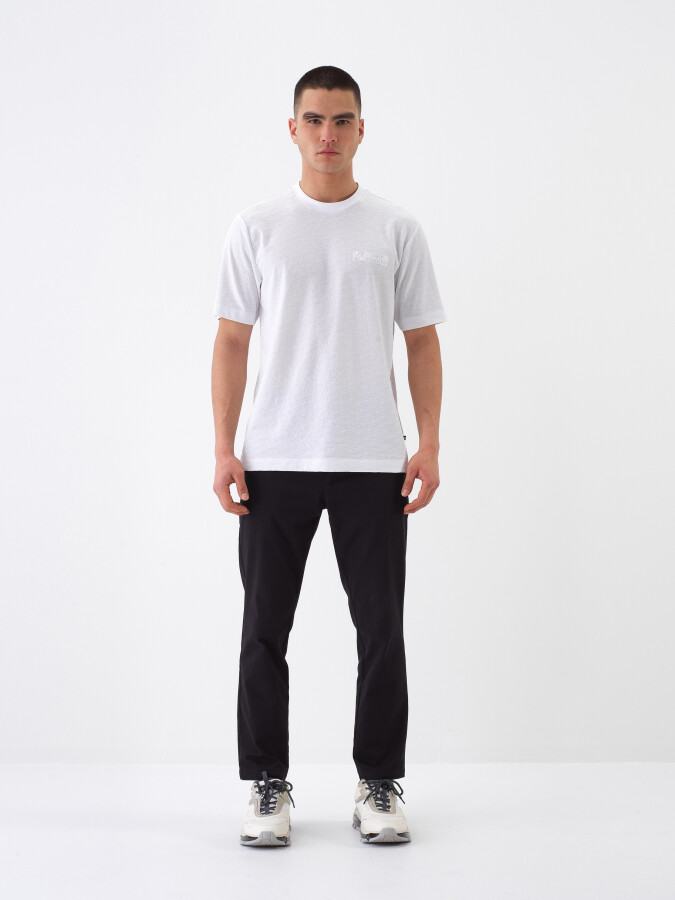 White Regular Fit Cotton T-Shirt (1)