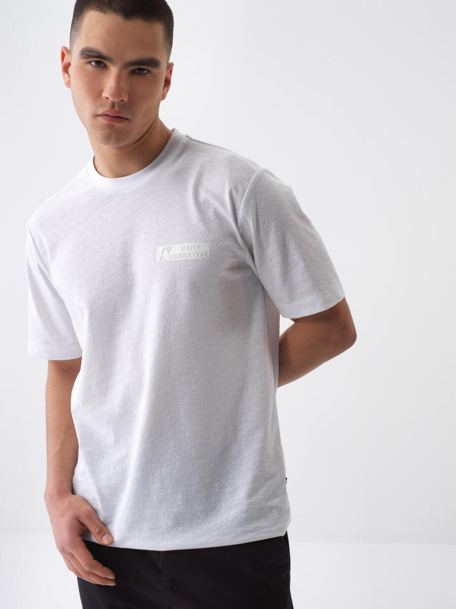 White Regular Fit Cotton T-Shirt - 1