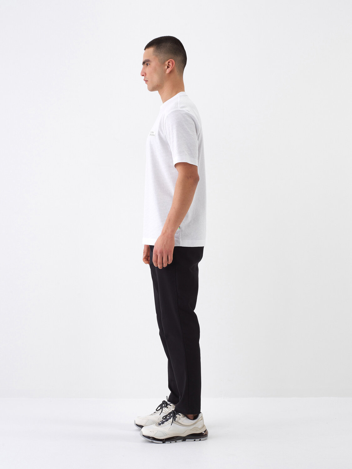 White Regular Fit Cotton T-Shirt - 3