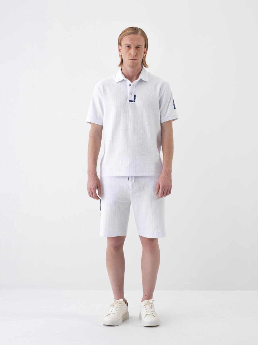 White Regular Fit Cotton T-Shirt - 2