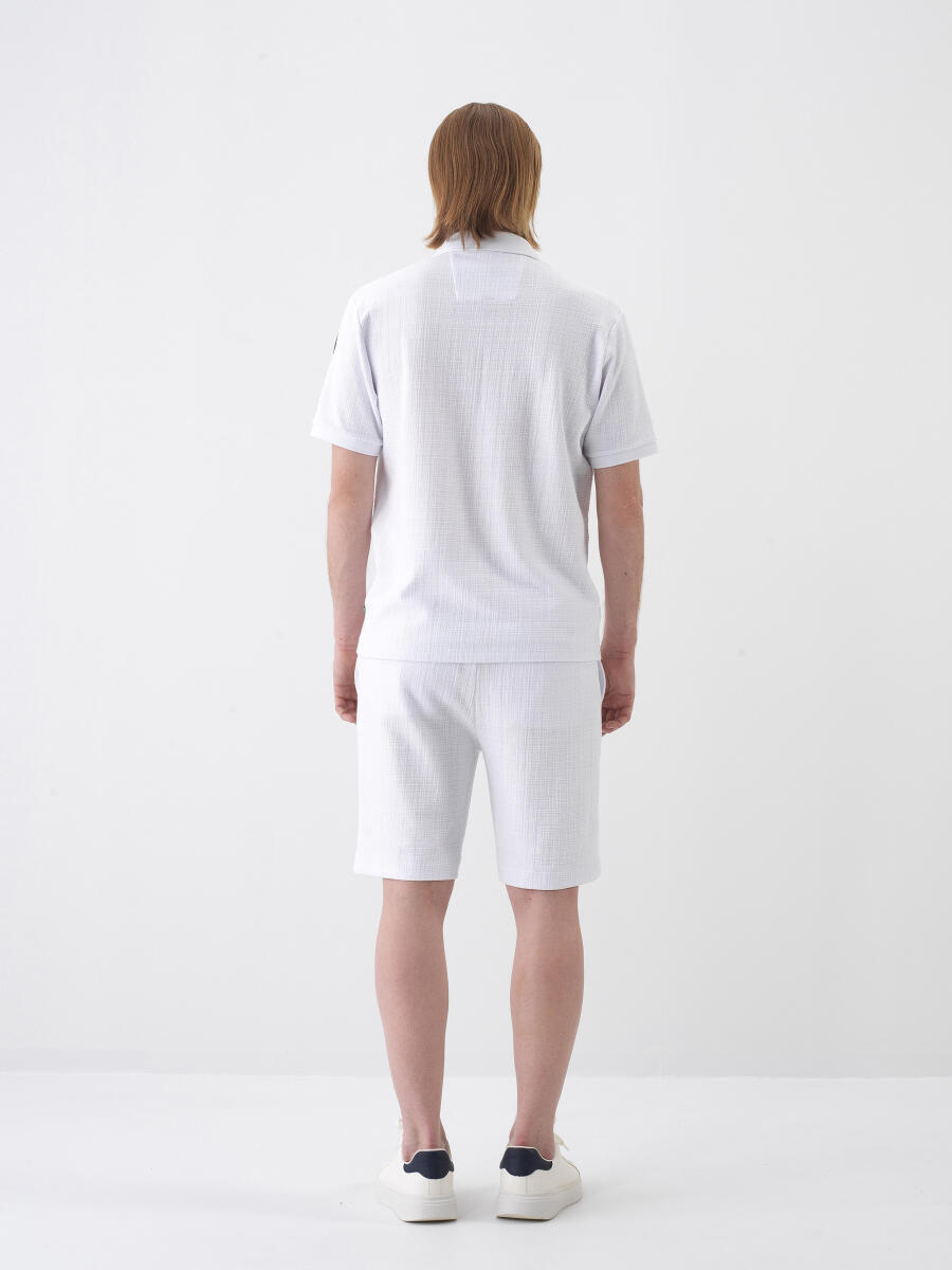 White Regular Fit Cotton T-Shirt - 5