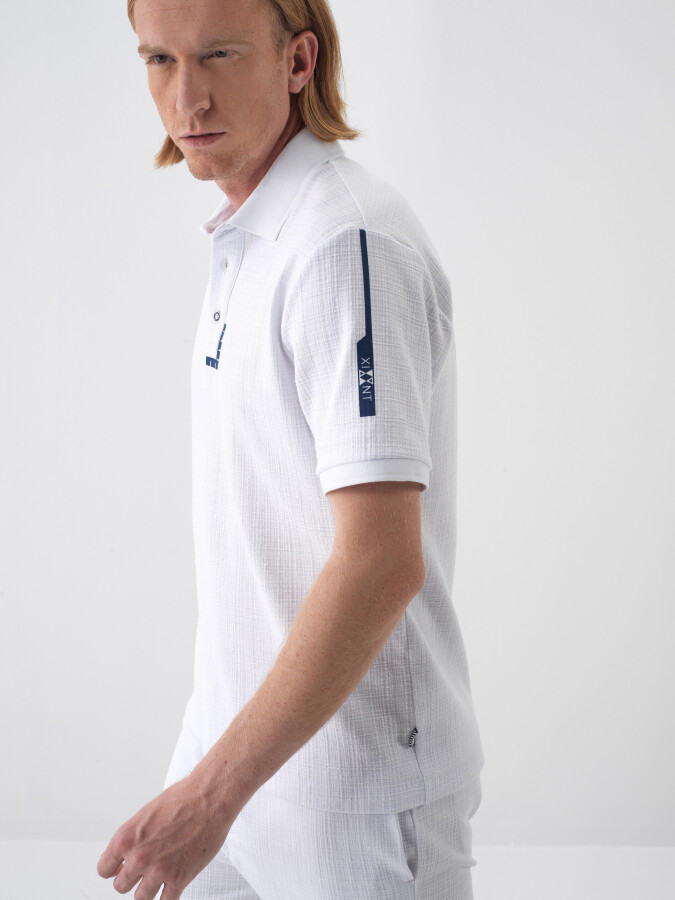 White Regular Fit Cotton T-Shirt - 3