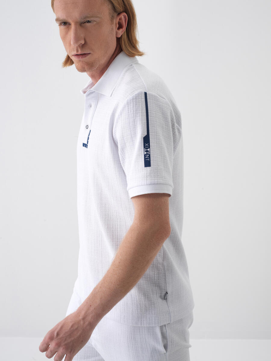 White Regular Fit Cotton T-Shirt - 3