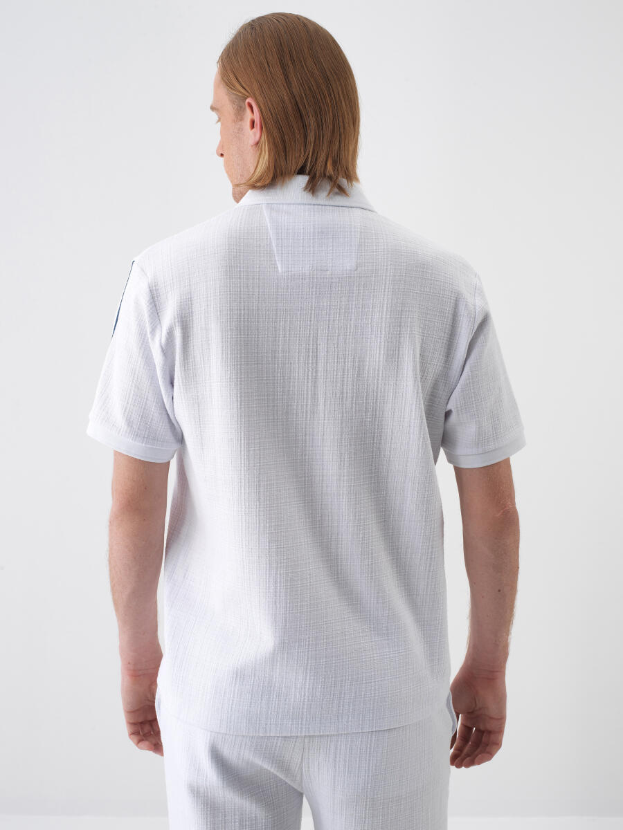 White Regular Fit Cotton T-Shirt - 4