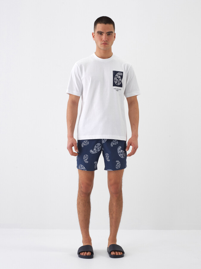 White Regular Fit Cotton T-Shirt - 2