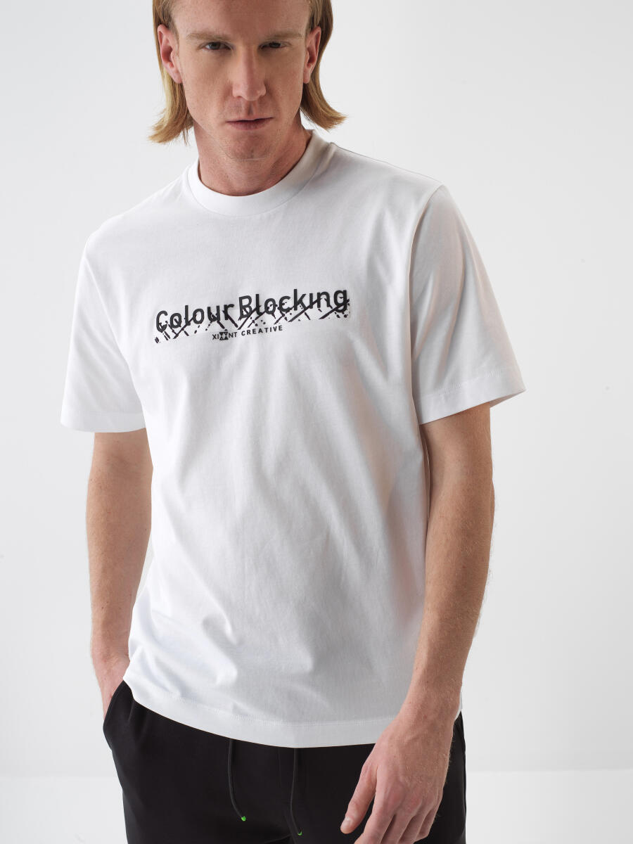 White Regular Fit Cotton T-Shirt - 1