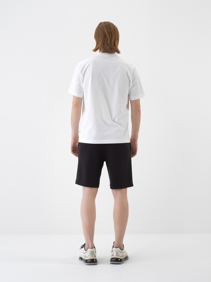 White Regular Fit Cotton T-Shirt - 5