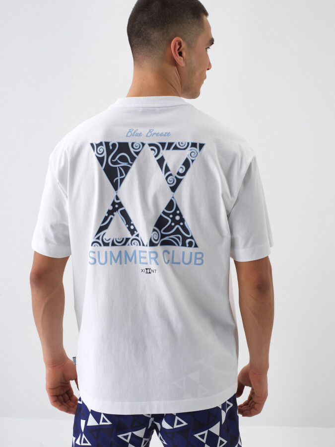 White Regular Fit Cotton T-Shirt - 3