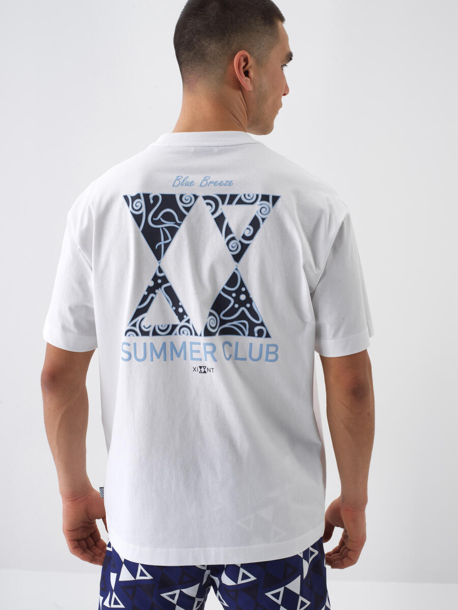 White Regular Fit Cotton T-Shirt - 3