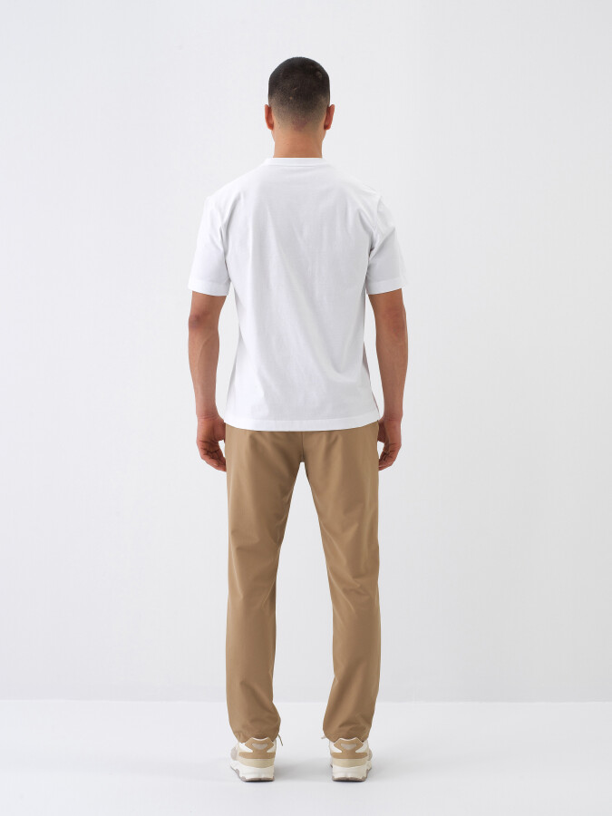 White Regular Fit Cotton T-Shirt - 5