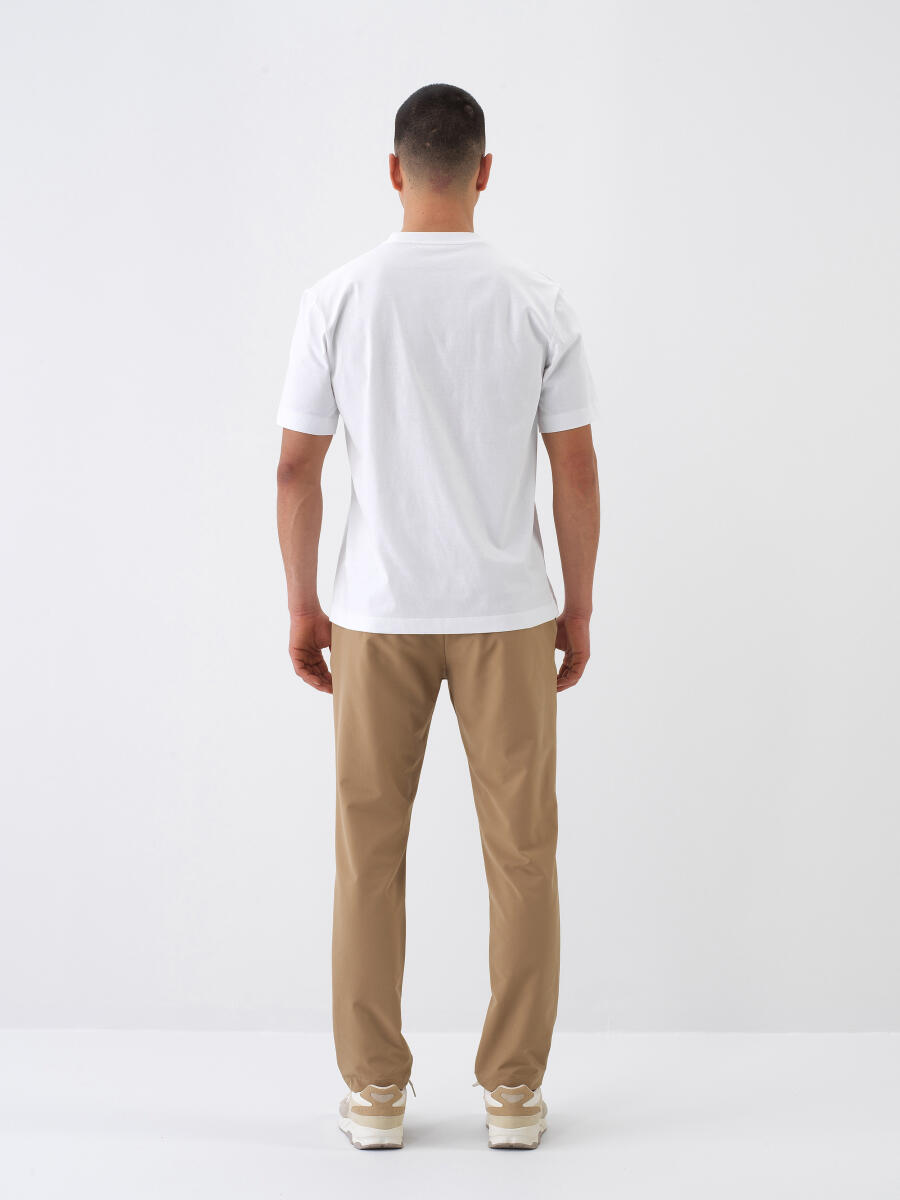 White Regular Fit Cotton T-Shirt - 5