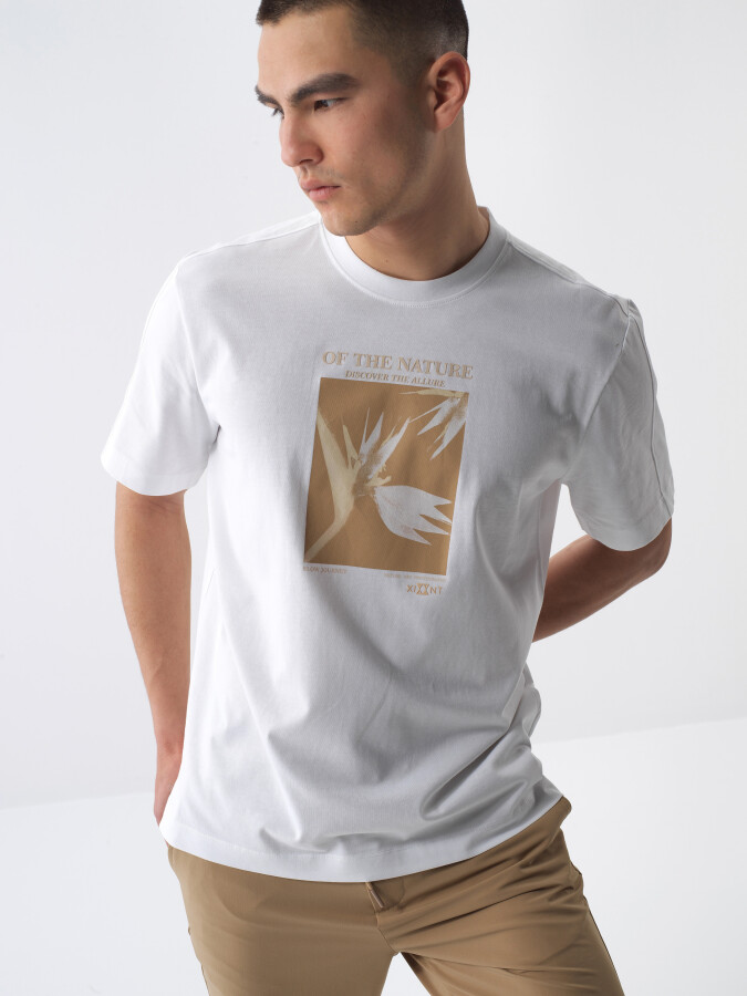White Regular Fit Cotton T-Shirt 