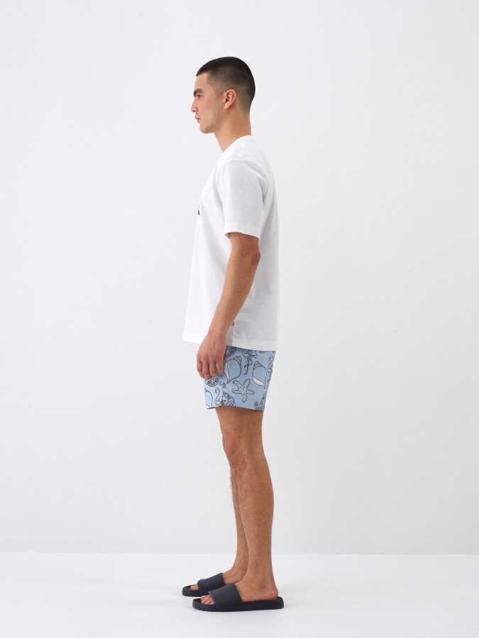 White Regular Fit Cotton T-Shirt - 3