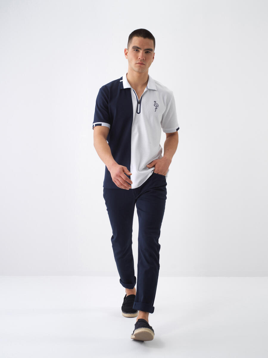 White Regular Fit Cotton T-Shirt - 2