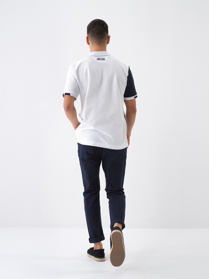 White Regular Fit Cotton T-Shirt - 6