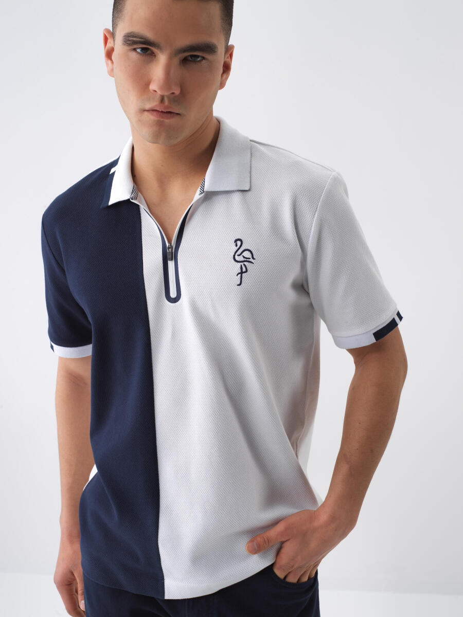 White Regular Fit Cotton T-Shirt - 1