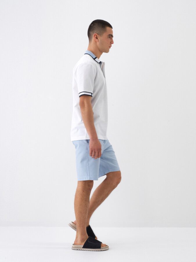 White Regular Fit Cotton T-Shirt - 3