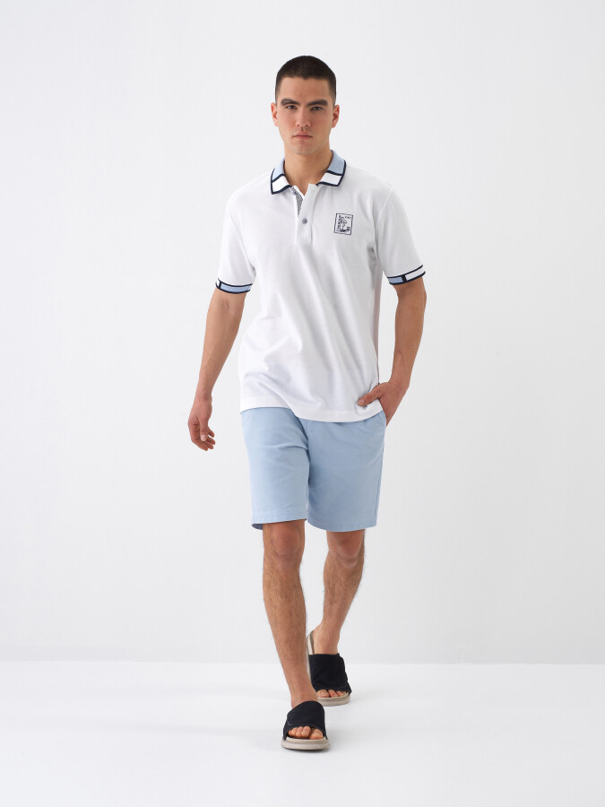 White Regular Fit Cotton T-Shirt - 2