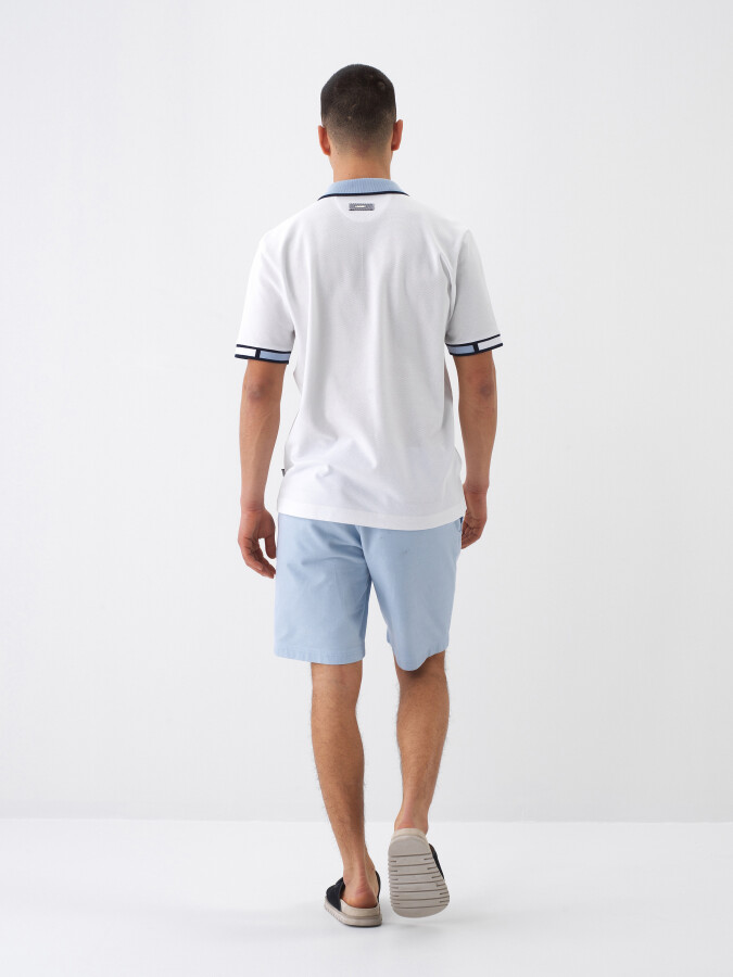 White Regular Fit Cotton T-Shirt - 5