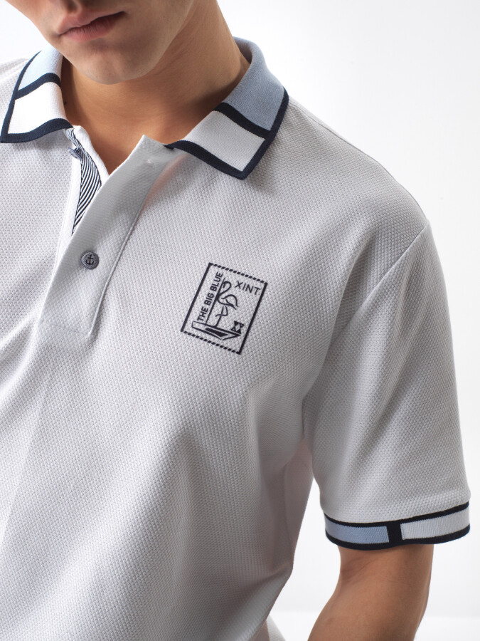 White Regular Fit Cotton T-Shirt - 6