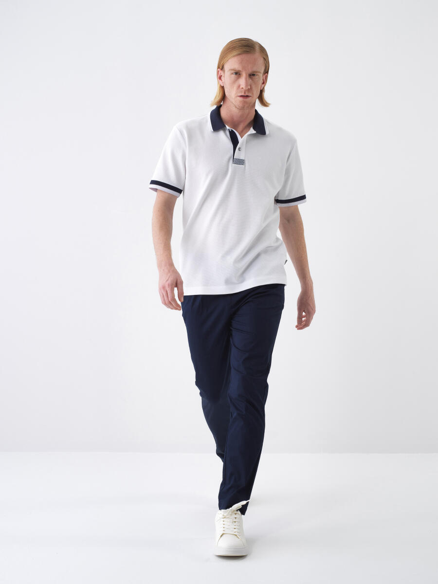 White Regular Fit Cotton T-Shirt - 2