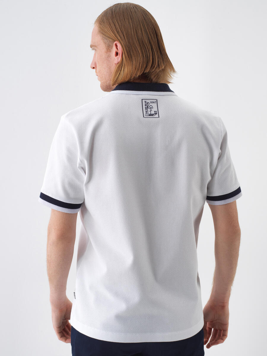 White Regular Fit Cotton T-Shirt - 5