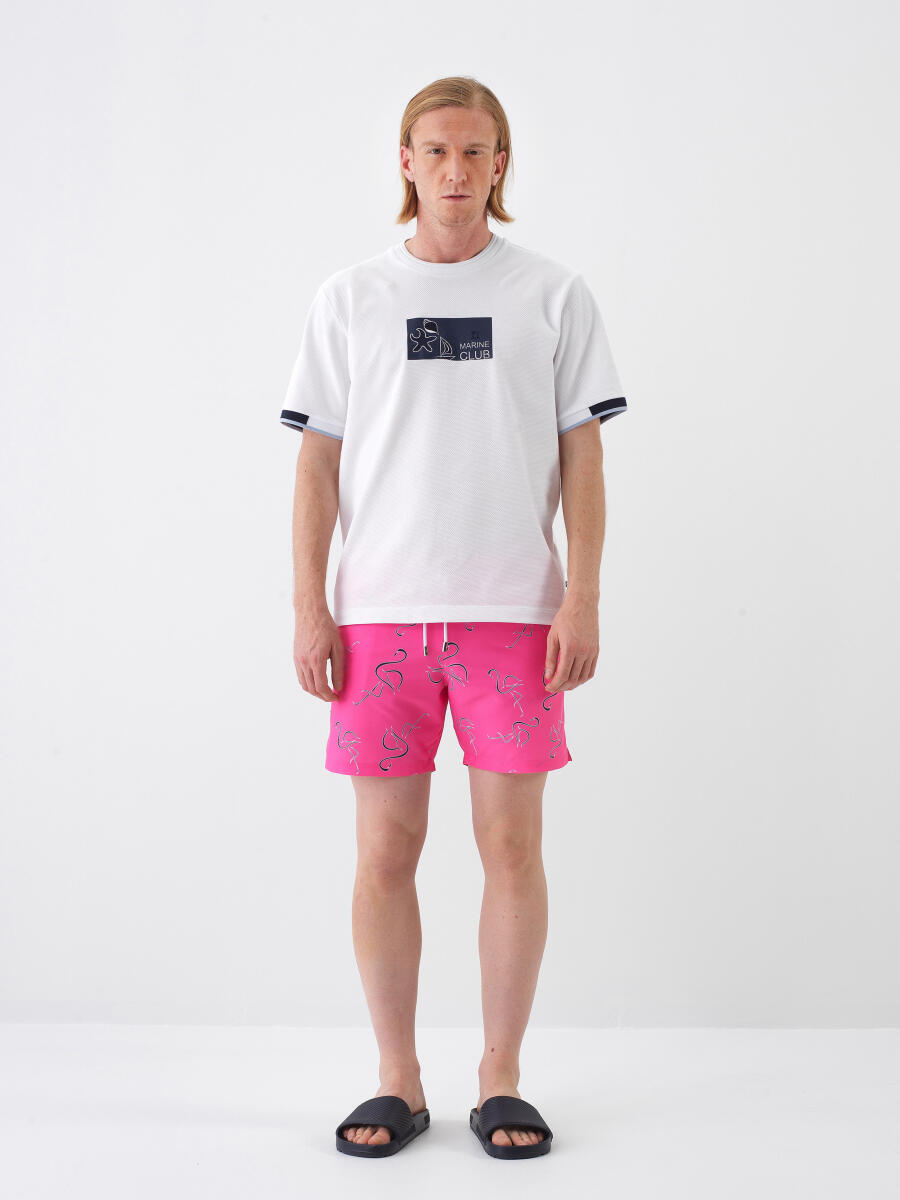 White Regular Fit Cotton T-Shirt - 2