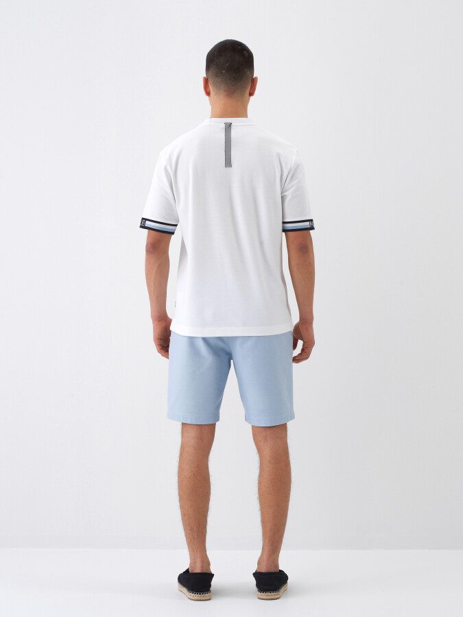 White Regular Fit Cotton T-Shirt - 5